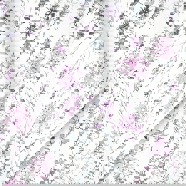 Laura Ashley Wild Meadow Wallpaper - Pale Iris - 10m