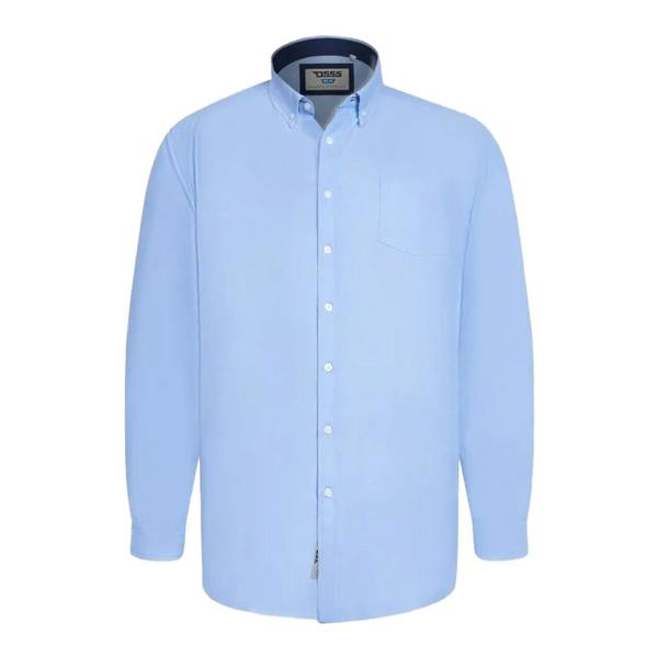 Duke Mens D555 Richard Oxford Kingsize Tall Long-Sleeved Shirt - Sky Blue - 