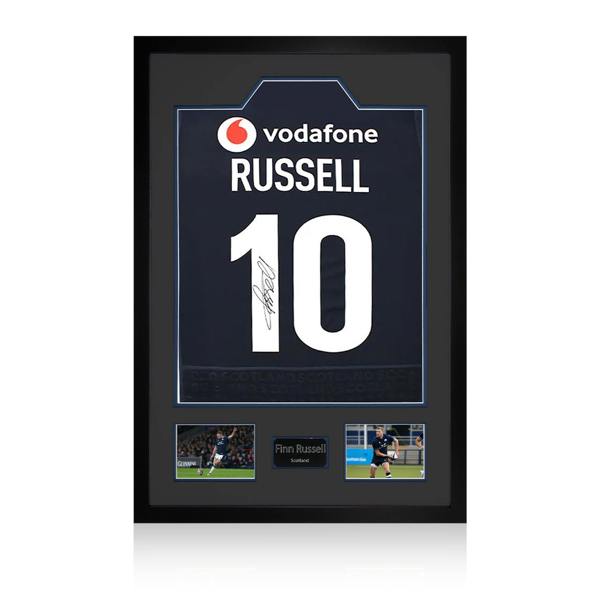 Finn Russell Signed Scotland 2025 Shirt Premium Frame
