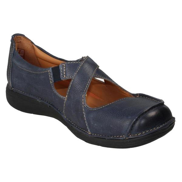 Clarks Ladies Unstructured by Clarks Hook and Loop Casual Shoes Un Loop Strap