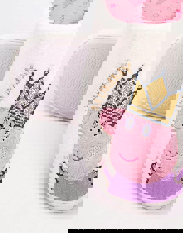 Peppa Pig Womens White Mummy Pig Mule Slippers