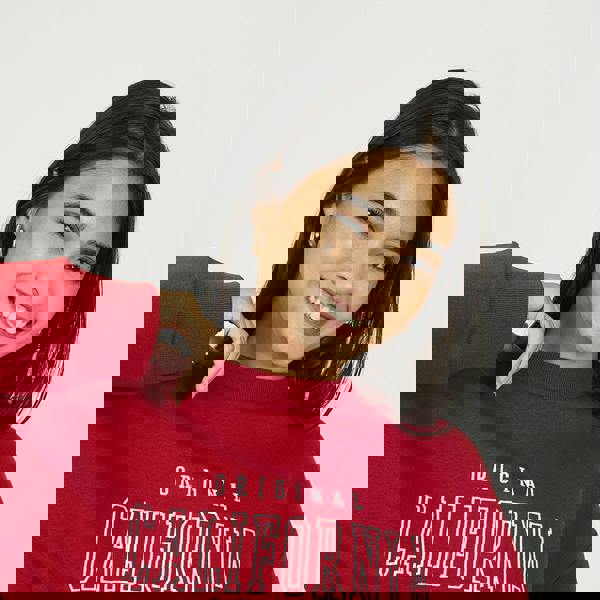 Brave Soul Red Crew Neck Embroidered Sweatshirt - Red Image 4