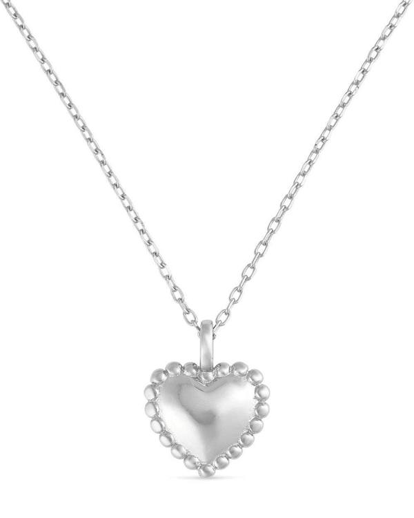 Dainty Sterling Silver Heart Love Necklace - Necklaces - Elk & Bloom