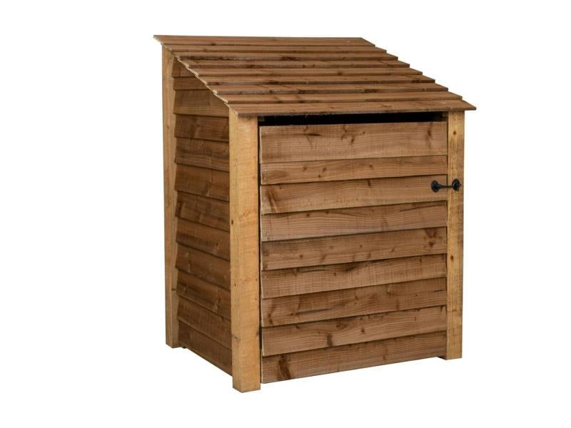 Arbor Garden Solutions Wooden Log Store with Door W-99cm, H-126cm Or 180cm, D-88cm - Brown Finish
