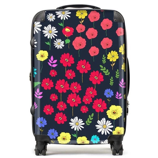 Warren Reed Multicoloured Flower Pattern Suitcase