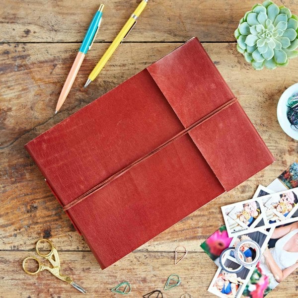 Paper High Distressed Leather Photo Album