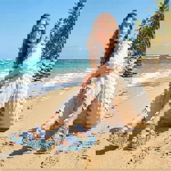 Rieker Rieker 69469 Womens Ankle Strap Sandals Blue