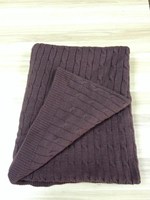 Velosso Cosy Cotton Twill Throw Blanket, Textured Cotton Weave Sofa Blanket, Machine Washable, Chic Home Decor