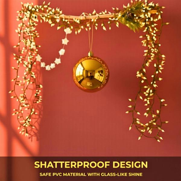 20cm to 25cm Glossy Dark Gold Christmas Bauble for Elegant Seasonal Home Décor image 3