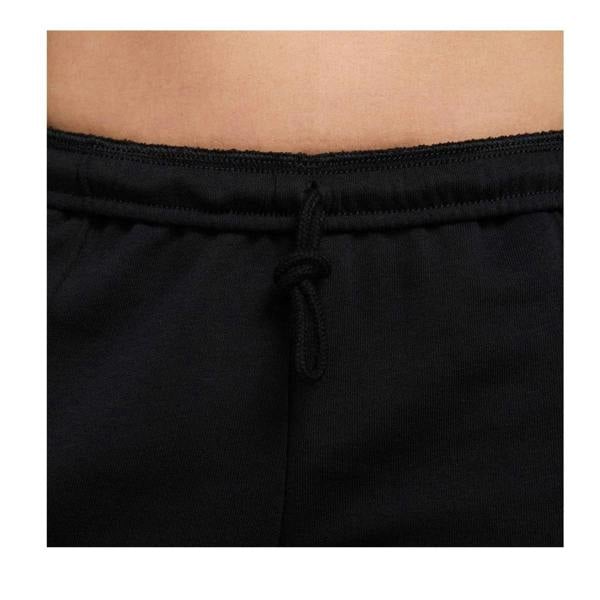 Nike Womens/Ladies Fleece Elasticated Waist Relaxed Fit Sweat Shorts - Black - 