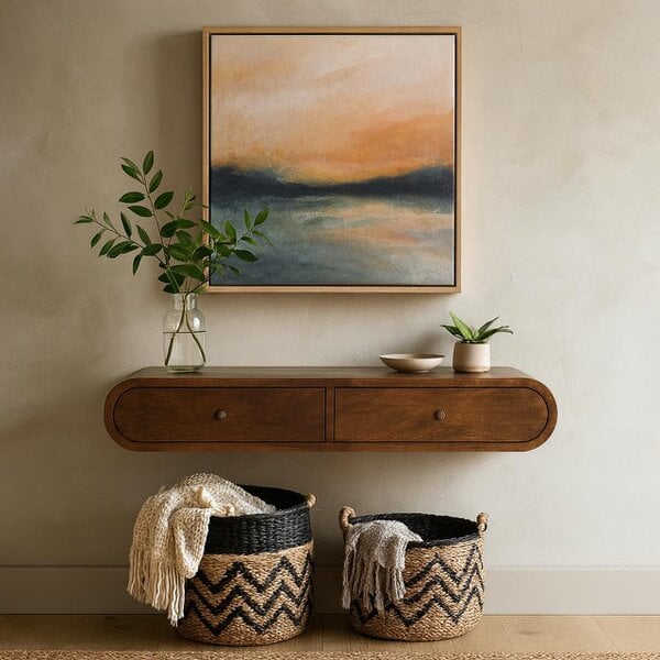 Wyld Haus Peschiera Floating Chestnut London Console 2 Drawers