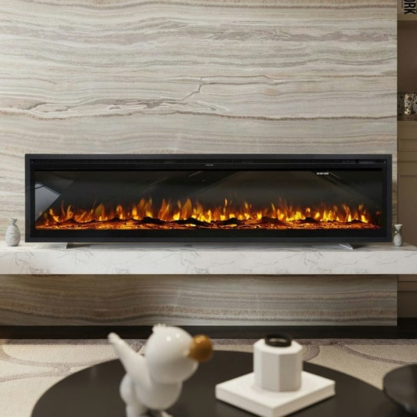 42/50/60/73 inch Electric Fire 12 Vibrant Flame Colours Electric Fireplace with Remote Living and Home