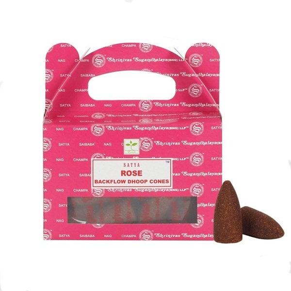 Serano Set of 6 Packets of Satya Rose Backflow Dhoop Cones