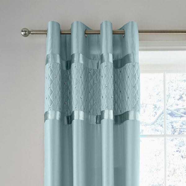 Catherine Lansfield Sequin Cluster Lined Eyelet Curtains