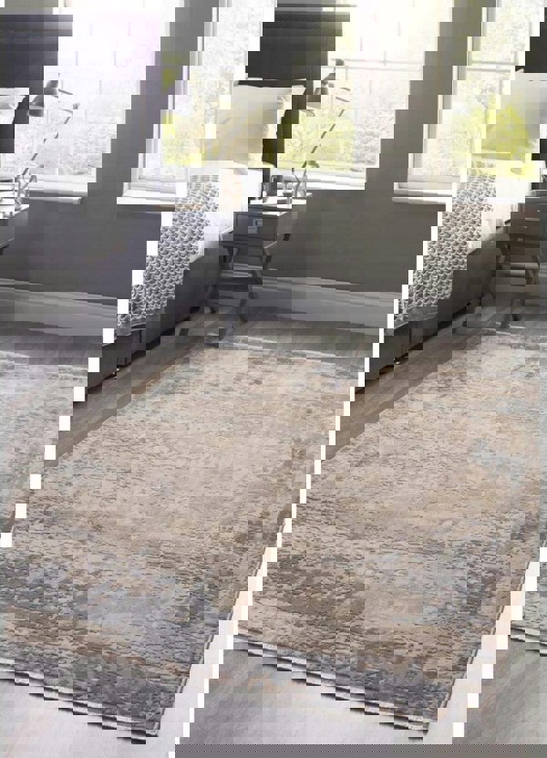 Cosimo Blue/Grey Distressed Modern Rug | Vintage | The Rugs