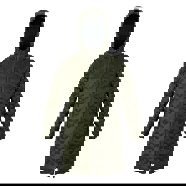 Regatta Childrens/Kids Cambrie Quilted Jacket - Dark Khaki/Black