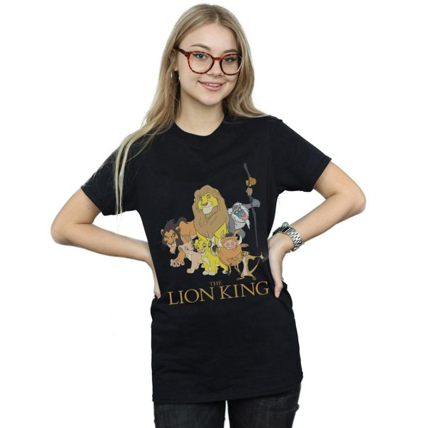 Disney Womens/Ladies The Lion King Group Cotton Boyfriend T-Shirt - Black