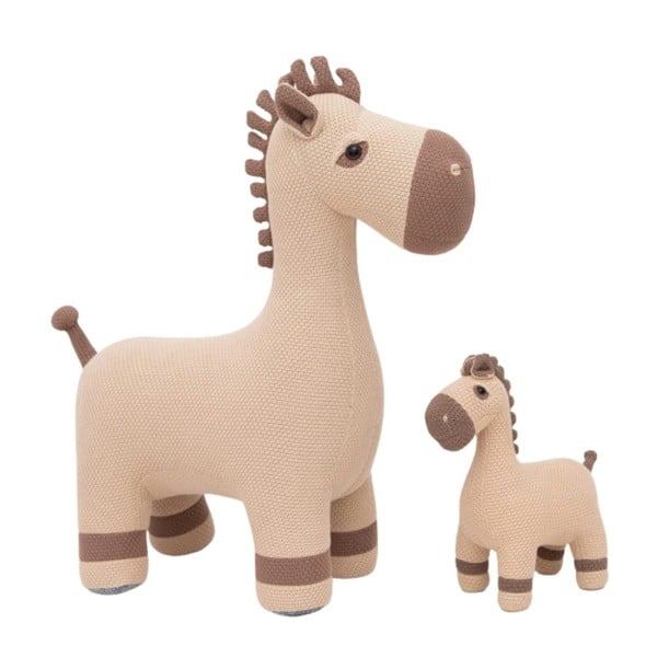 CROCHETTS Set of 2 cotton horse plush toys (Large + Mini) PLTY07LTM18_M