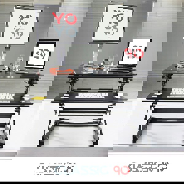 Yo-Yo DESK 90 Black Front View