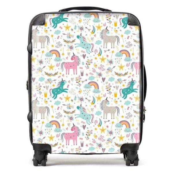 Warren Reed Unicorn And Rainbows Suitcase