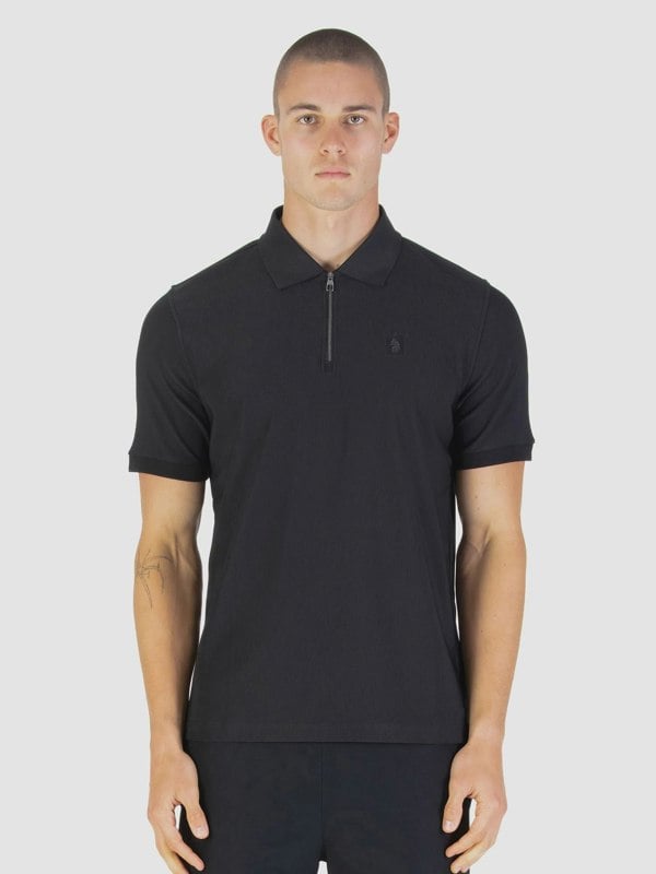 Luke 1977 Luke1977 Penrith Zip Polo Shirt - Black