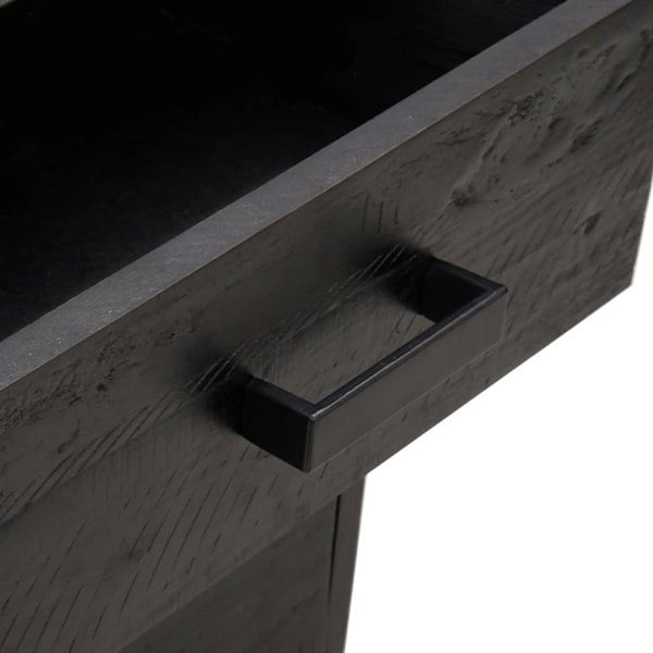 Berkfield Bedside Cabinet Black 36x30x45 cm Solid Pinewood