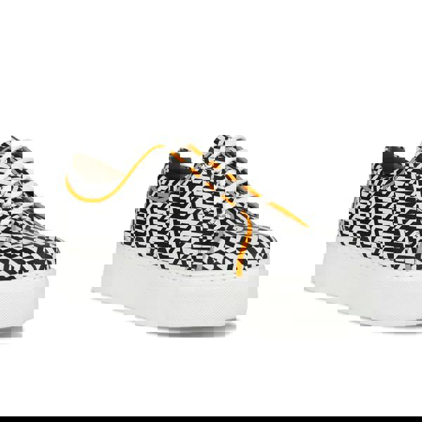 Embassy London Camila - Orange & Hexa Print - Women’s Chunky Leather Platform Trainer