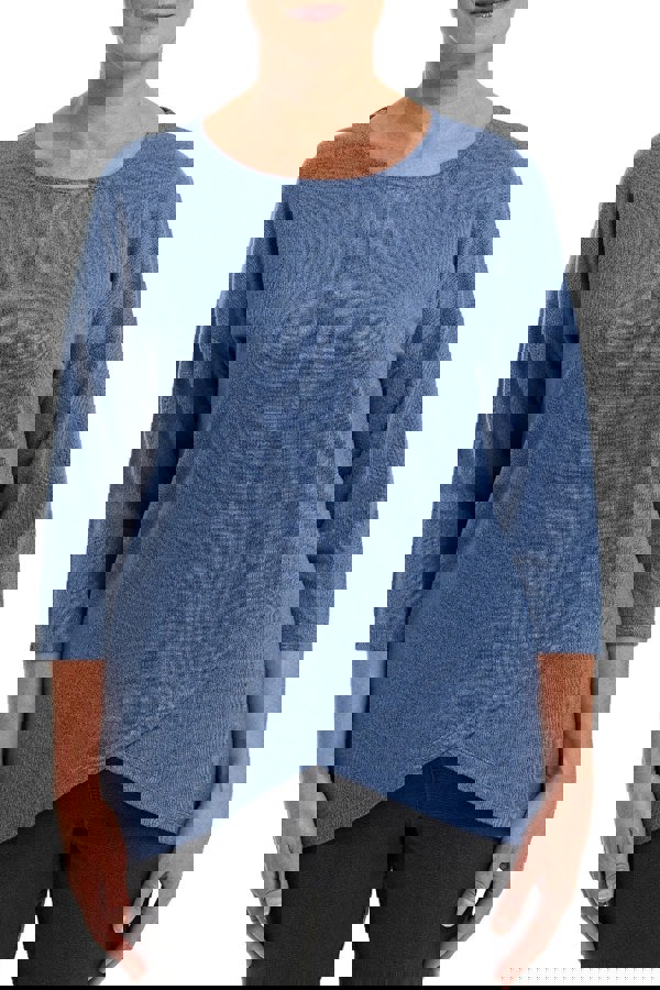 PennyPlain Cross Over Hem Tunic - Sky