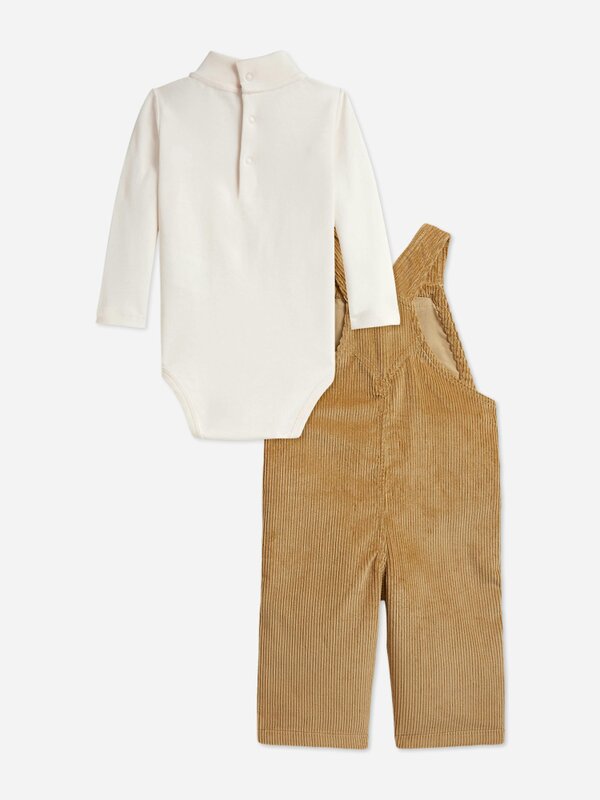 Ralph Lauren Kids Ralph Lauren Baby Boys Polo Bear Dungaree Set in Brown