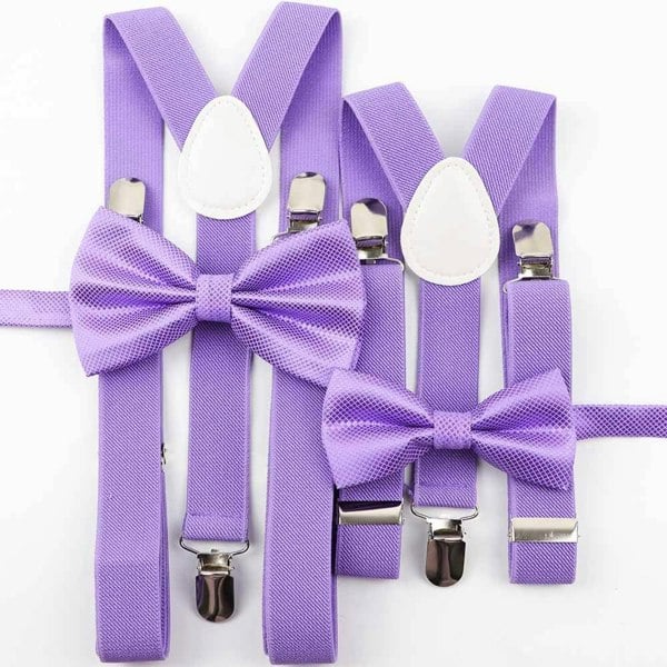 Lilac Bracers and Bow Tie Sets
