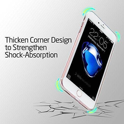 iPhone 8 Case ESR Crystal Clear Transparent Gel Case Slim-Fit Anti-Scratch Shock Absorption Supports Wireless Charging