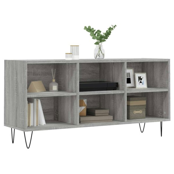 Berkfield TV Cabinet Grey Sonoma 103.5x30x50 cm Engineered Wood