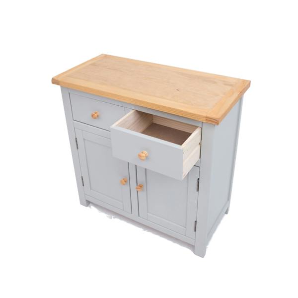 Cabinet Bits Argenta Light Grey 2 Drawer 2 Door Sideboard Wood Knob