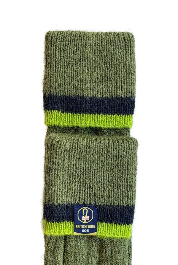 The British Boot Sock Company Wellington Boot Socks – Dark Apple Green | 100% British Wool | UK 4-7