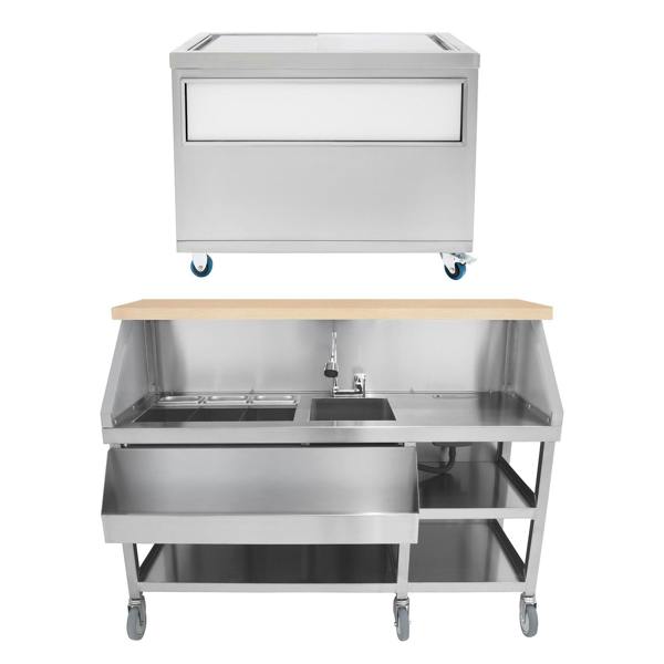 Kukoo Mobile Cocktail Bar Station & Ice Cart – 1000mm