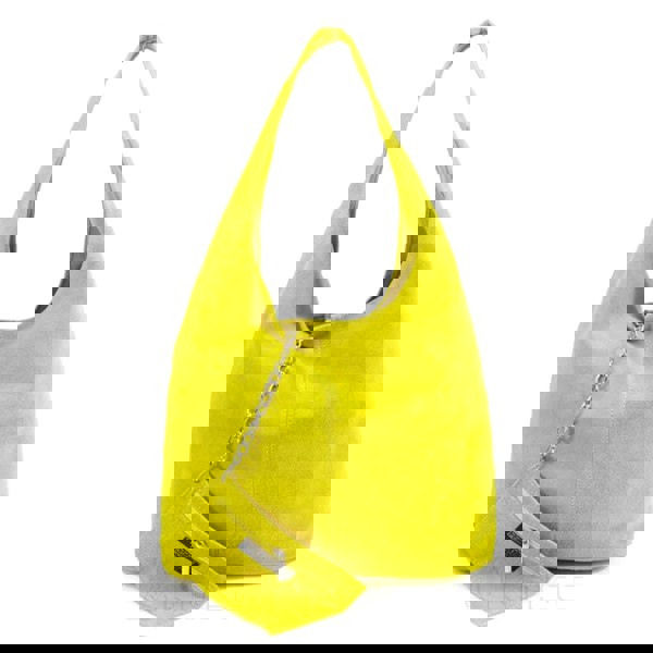 Kitise Slouch Genuine Italian Suede Large Tote Bag With Detachable Purse