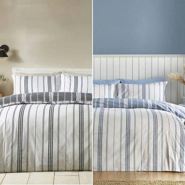 Harbour Stripe Black Duvet Cover Set