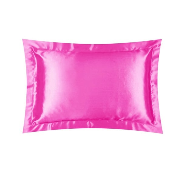 Anyhouz Pillowcase Rose Red Luxury Soft Natural Mulberry Silky Two Sided Satin Cover