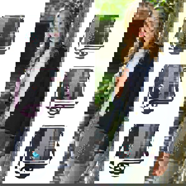 Earth Squared Tweed Messenger Bag – Owl Appliqué