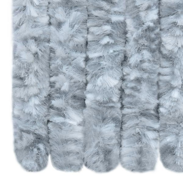 Berkfield Insect Curtain White and Grey 90x200 cm Chenille