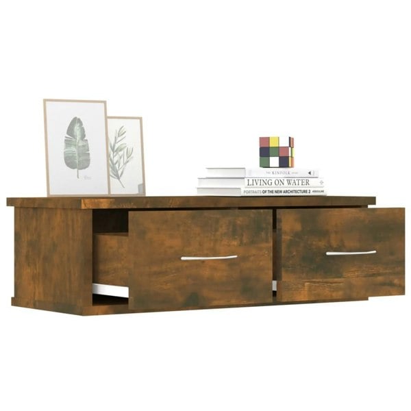 Berkfield Wall Cabinet Smoked Oak 60x26x18.5 cm Engineered Wood