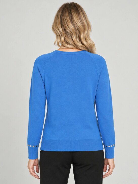 VIZ-A-VIZ Bluebell Crew Neck Jumper With Nailhead