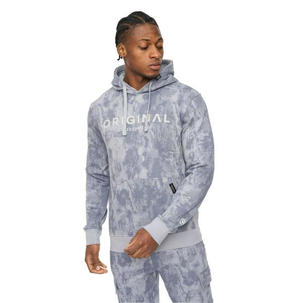 Crosshatch Mens Bardon Hoodie - Steel Blue - 