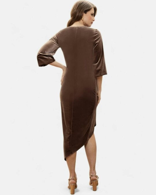 HotSquash Velvet Ruched Party Dress