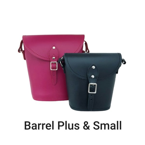 Zatchels Handmade Leather Barrel Bag - Orange