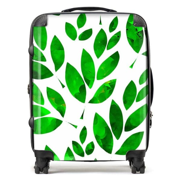 Warren Reed Watercolor Abstract Leaves Suitcase