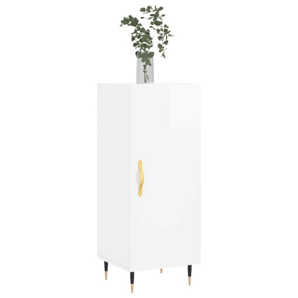 Berkfield Sideboard High Gloss White 34.5x34x90 cm Engineered Wood