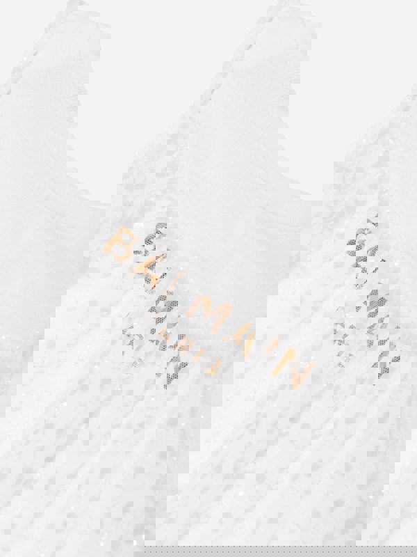 Balmain Girls 2 In 1 Dress in White