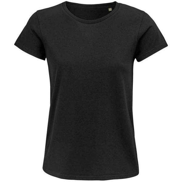 SOLS Womens/Ladies Crusader Organic T-Shirt - Deep Black