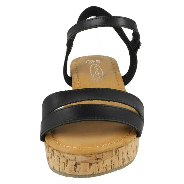 Spot On Ladies Spot On Cork Flatform Sandal